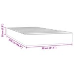 vidaXL Matelas de lit à ressorts ensachés 80x220x20 cm velours
