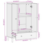 vidaXL Buffet 60x33x100 cm bois de manguier massif