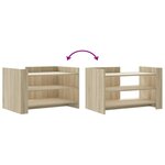 vidaXL Table basse chêne sonoma 80x50x50 cm bois d'ingénierie
