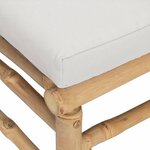 vidaXL Salon de jardin 5 Pièces avec coussins gris clair bambou