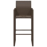 vidaXL Tabourets de bar de jardin lot de 2 marron résine tressée