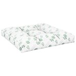 vidaXL Coussins de palette lot de 2 motif de feuilles tissu