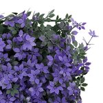  vidaXL Clôture à feuilles artificielles 24 Pièces violet 40x60 cm