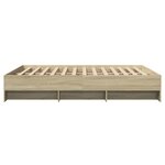 vidaXL Cadre de lit sans matelas chêne sonoma 150x200 cm