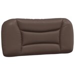 vidaXL Coussin de tête de lit marron 90 cm similicuir