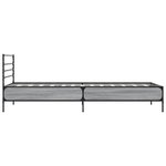 vidaXL Cadre de lit sonoma gris 90x200 cm bois d'ingénierie et métal