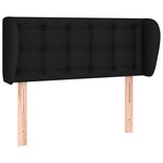 vidaXL Tête de lit avec oreilles Noir 103x23x78/88 cm Tissu