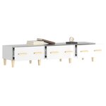 vidaXL Meuble TV Blanc brillant 150x34 5x30 cm Bois d'ingénierie