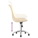 vidaXL Chaises pivotantes à manger lot de 4 Crème Tissu