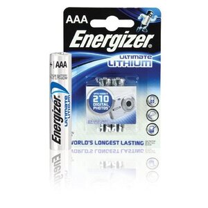 Blister de 2 Piles Ultimate Lithium L92 AAA Micro LR03 ENERGIZER