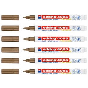 Marqueur Craie Liquide 4085 Cuivre Pointe Ronde 1-2 mm x 6 EDDING
