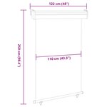 vidaXL Auvent latéral de balcon 122x250 cm noir
