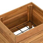 vidaXL Lit surélevé 50x40x38 cm bois de teck recyclé et acier