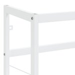 vidaXL Cadre de lavabo de salle de bain Blanc 59x38x83 cm Fer