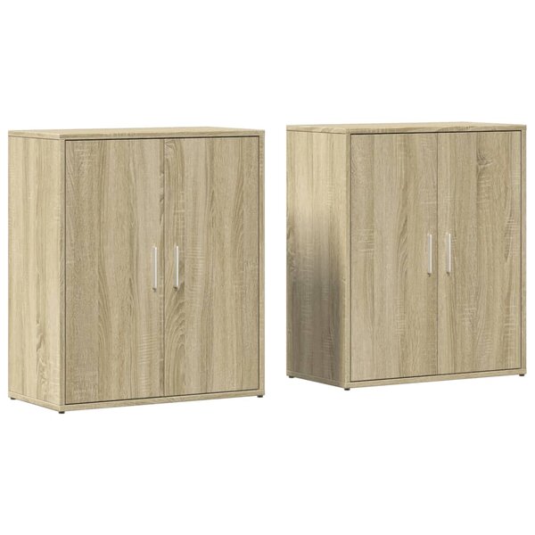 vidaXL Buffets 2 Pièces chêne sonoma 60x31x70 cm bois d'ingénierie
