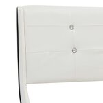 vidaXL Cadre de lit Blanc Similicuir 160x200 cm