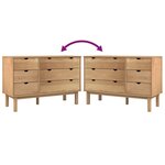 vidaXL Commode OTTA 111x43x73 5 cm bois de pin massif