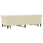 vidaXL Lit de jour avec lit gigogne crème 90x200 cm similicuir