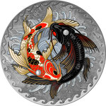 Pièce de monnaie en Meteorite 1 Dollar g 31.1 (1 oz) Millésime 2023 Meteorite Coin KOI FISH