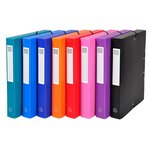 Exacompta Classeur élastiqué Exabox A4 40 mm PP 8 Pièces