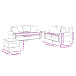 vidaXL Ensemble de canapés 3 Pièces avec coussins cappuccino similicuir