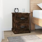 vidaXL Table de chevet chêne fumé 39x39x47 5 cm bois d'ingénierie