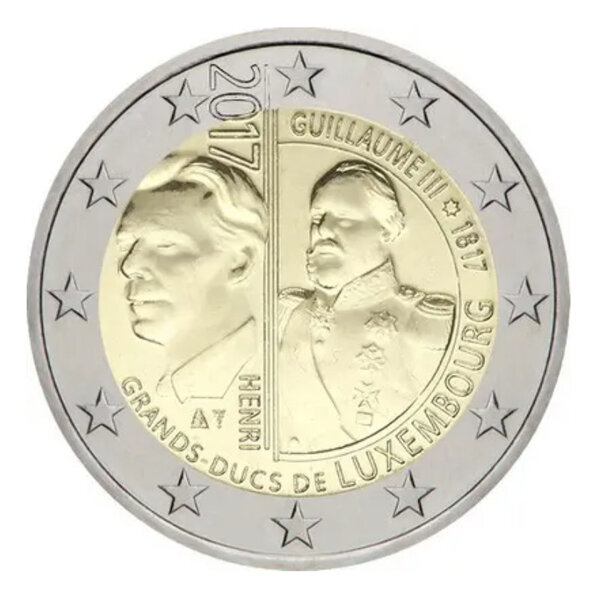 2 euros commémorative Luxembourg 2017 - Grand Duc Guillaume III.