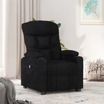 vidaXL Fauteuil inclinable électrique Noir Tissu