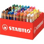 Maxi schoolpack de 76 crayons de couleur STABILO woody 3in1 + 4 taille-crayons