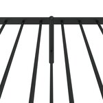 vidaXL Cadre de lit métal avec tête de lit noir 100x200 cm