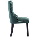 vidaXL Chaises à manger lot de 2 vert foncé velours
