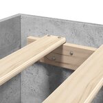 vidaXL Cadre de lit tête de lit gris béton 75x190 cm bois ingénierie