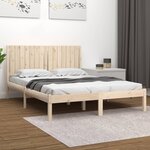 vidaXL Cadre de lit Bois de pin massif 160x200 cm