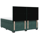 vidaXL Sommier à lattes de lit et matelas Vert foncé 180x200cm Velours