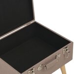 vidaXL Tabouret de rangement 40 cm Marron Tissu