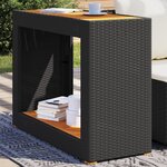 vidaXL Table d'appoint de jardin dessus en bois noir 100x40x75 cm