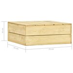 vidaXL Salon de jardin 4 Pièces avec coussins bois de pin imprégné