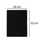 Chemise À Élastique Sans Rabats Carte Lustrée 355gm2 - A4 - Noir - X 25 - Exacompta