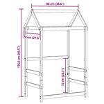 vidaXL Toit de lit pour enfants 98x70x176 5 cm bois de pin massif