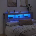 vidaXL Tête de lit à LED sonoma gris 180x18 5x103 5 cm bois ingénierie