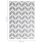 vidaXL Tapis d'extérieur Gris 160x230 cm PP