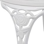vidaXL Chaises de bistro lot de 2 Aluminium coulé Blanc