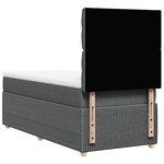vidaXL Sommier à lattes de lit et matelas Gris foncé 90x190 cm Tissu