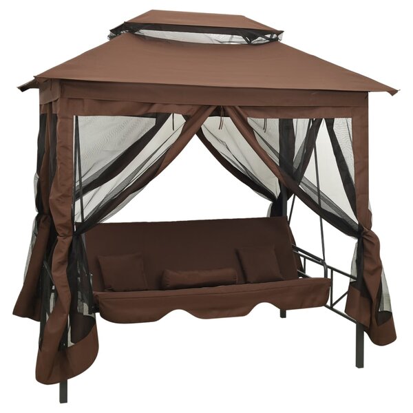 vidaXL Belvédère convertible en balancelle Café