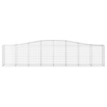 vidaXL Paniers à gabions arqués 2 Pièces 400x50x80/100 cm Fer galvanisé