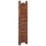 vidaXL Cloison de séparation 4 panneaux Marron 160x165cm Bois manguier