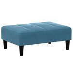 vidaXL Canapé-lit à 2 places avec repose-pied bleu velours