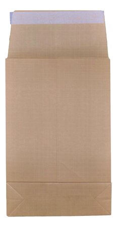 Lot de 100 enveloppes pochettes kraft armé à soufflet marron 280 x 410 + 90 mm