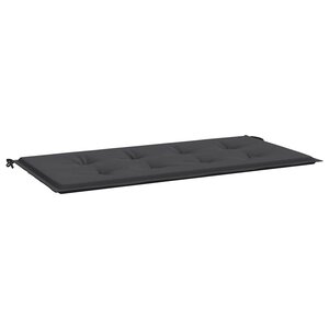 vidaXL Coussin de banc de jardin noir 120x50x4 cm tissu oxford