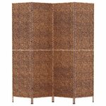 vidaXL Cloison de séparation 4 panneaux marron hyacinthe d'eau